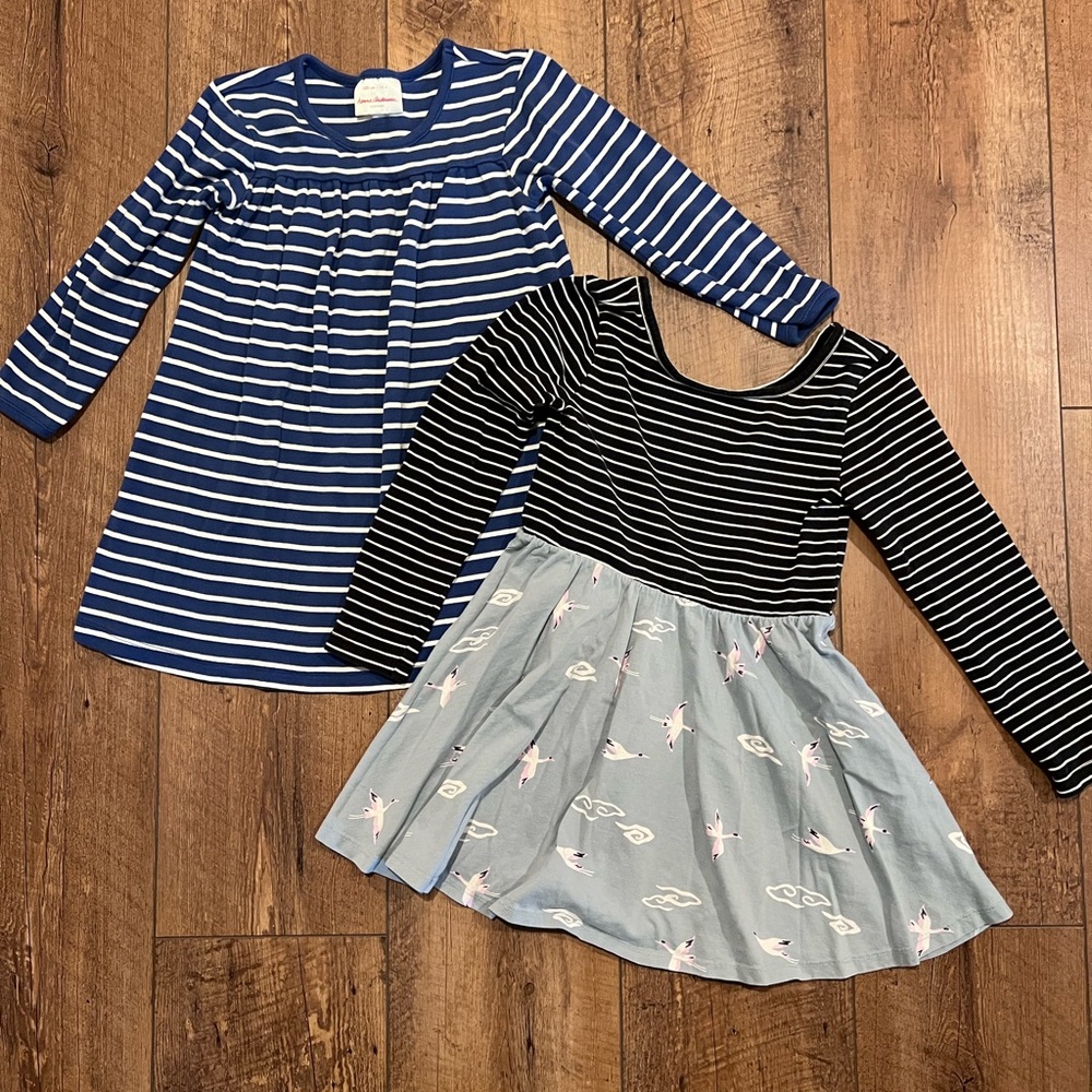 Hanna Anderson and Tea Collection Toddler Girl Dress Bundle, size 4